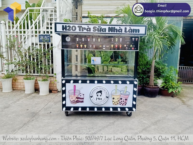 Thiết kế, trang trí, decal xe sắt bán trà sữa dạo miễn phí